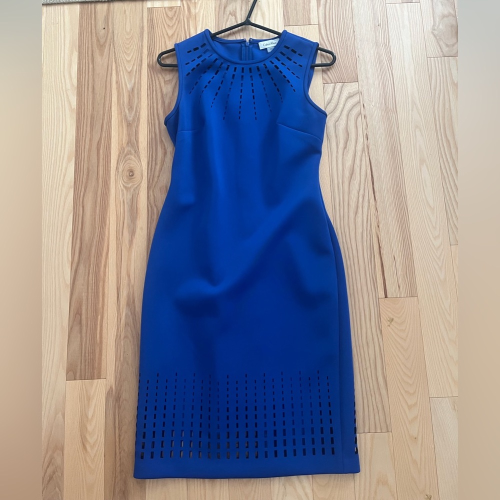 Calvin Klein Blue Sleeveless Dress